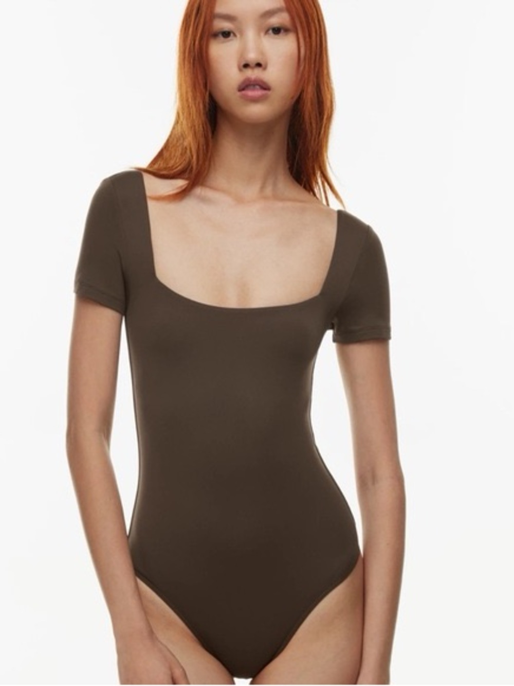 Aritzia Contour Squareneck Shortsleeve Bodysuit